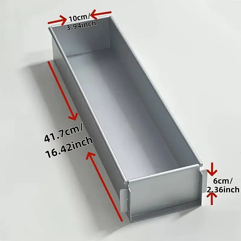 1pc Premium Stainless Steel Tiramisu Mold with Removable Sides – Rectangular Cake Pan for Artisan Baking,