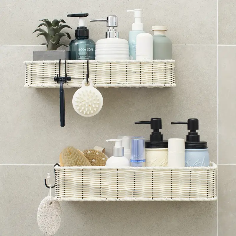 Shower Organizer - 2 Pack Bathroom Shower Organizer, Shower Caddy For Inside Shower, Waterproof Shower Shelf - Rust Resistant,