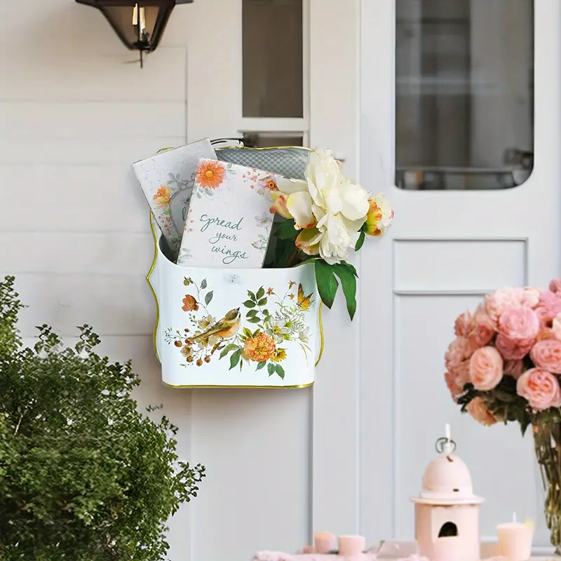 Outdoor Metal Wall Mounted Post Box Mailboxes | Home Decor Gifts, Metal Farmhouse Post Decoration, Vintage Letter Box